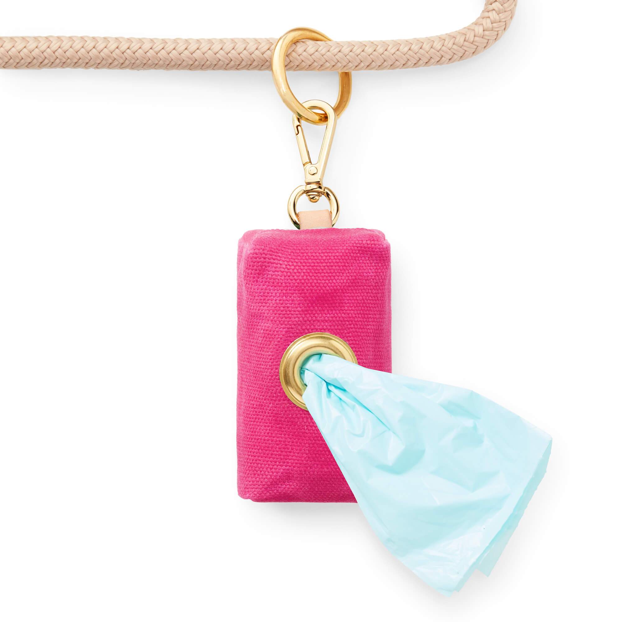 Hot Pink Waxed Canvas Waste Bag Holder